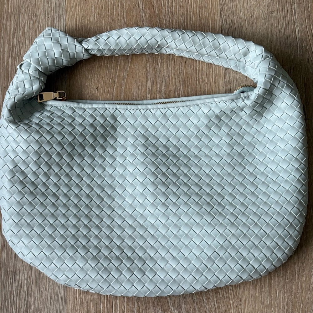 Elegant Woven Melie Bianca Mint Purse Beautiful Stylish Shoulder Bag - Picture 5 of 5